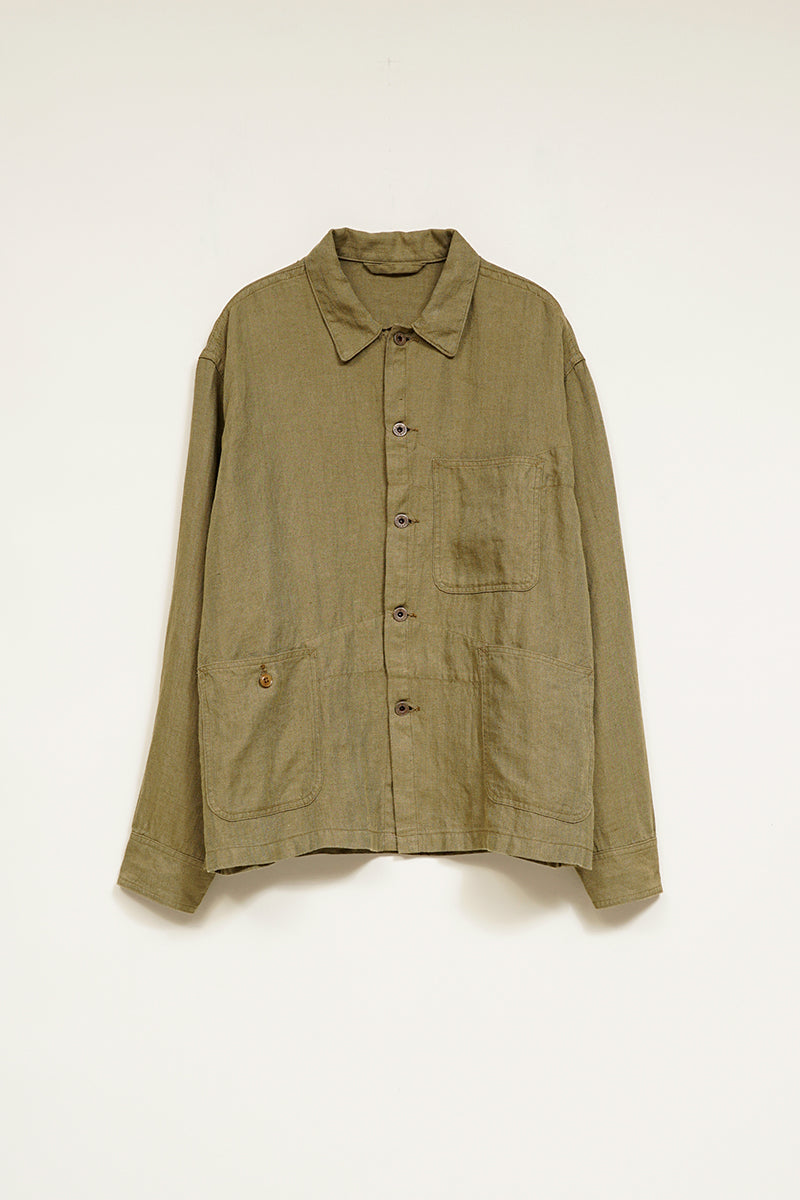【ナイジェル・ケーボン】MAN / USMCチョアジャケット - リネンヘリンボーンツイル / USMC CHORE JACKET - LINEN HERRINGBONE TWILL