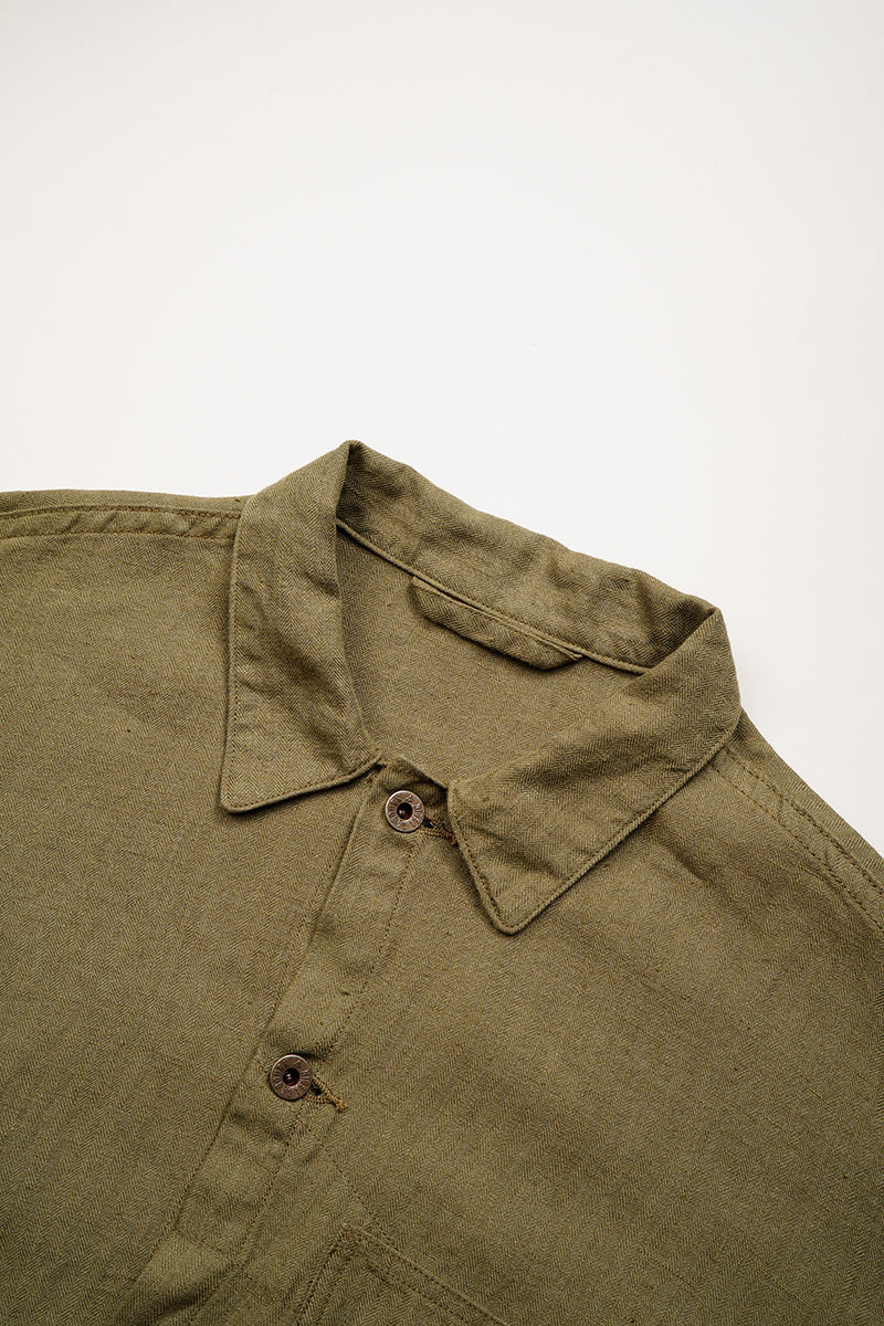 【ナイジェル・ケーボン】MAN / USMCチョアジャケット - リネンヘリンボーンツイル / USMC CHORE JACKET - LINEN HERRINGBONE TWILL