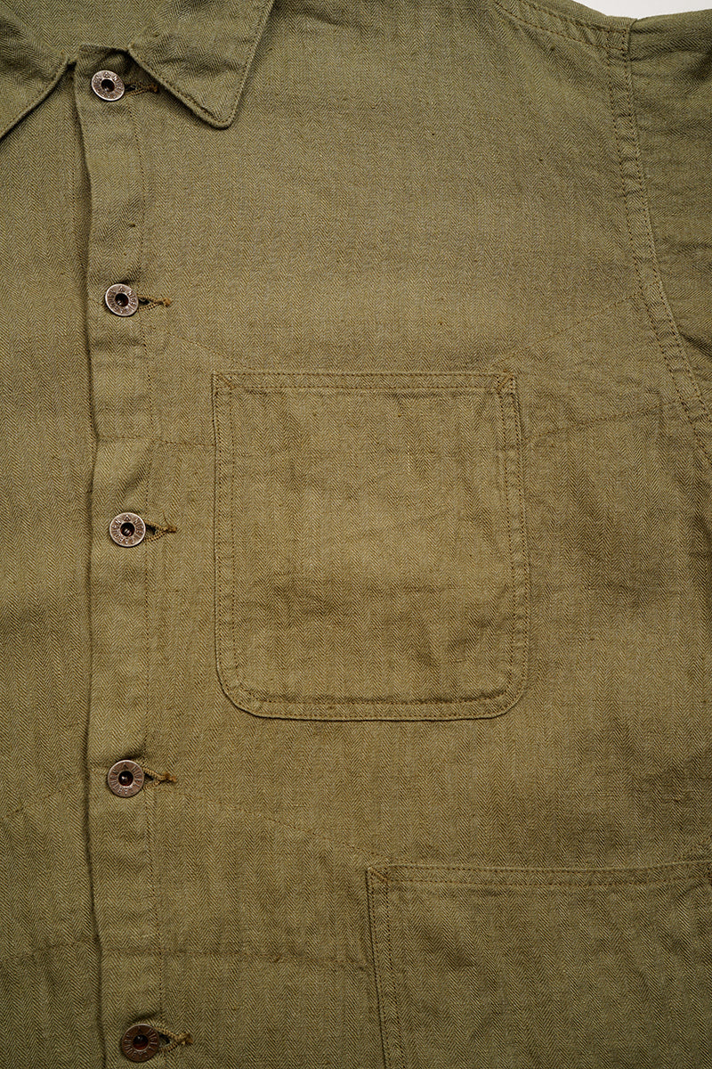 【ナイジェル・ケーボン】MAN / USMCチョアジャケット - リネンヘリンボーンツイル / USMC CHORE JACKET - LINEN HERRINGBONE TWILL