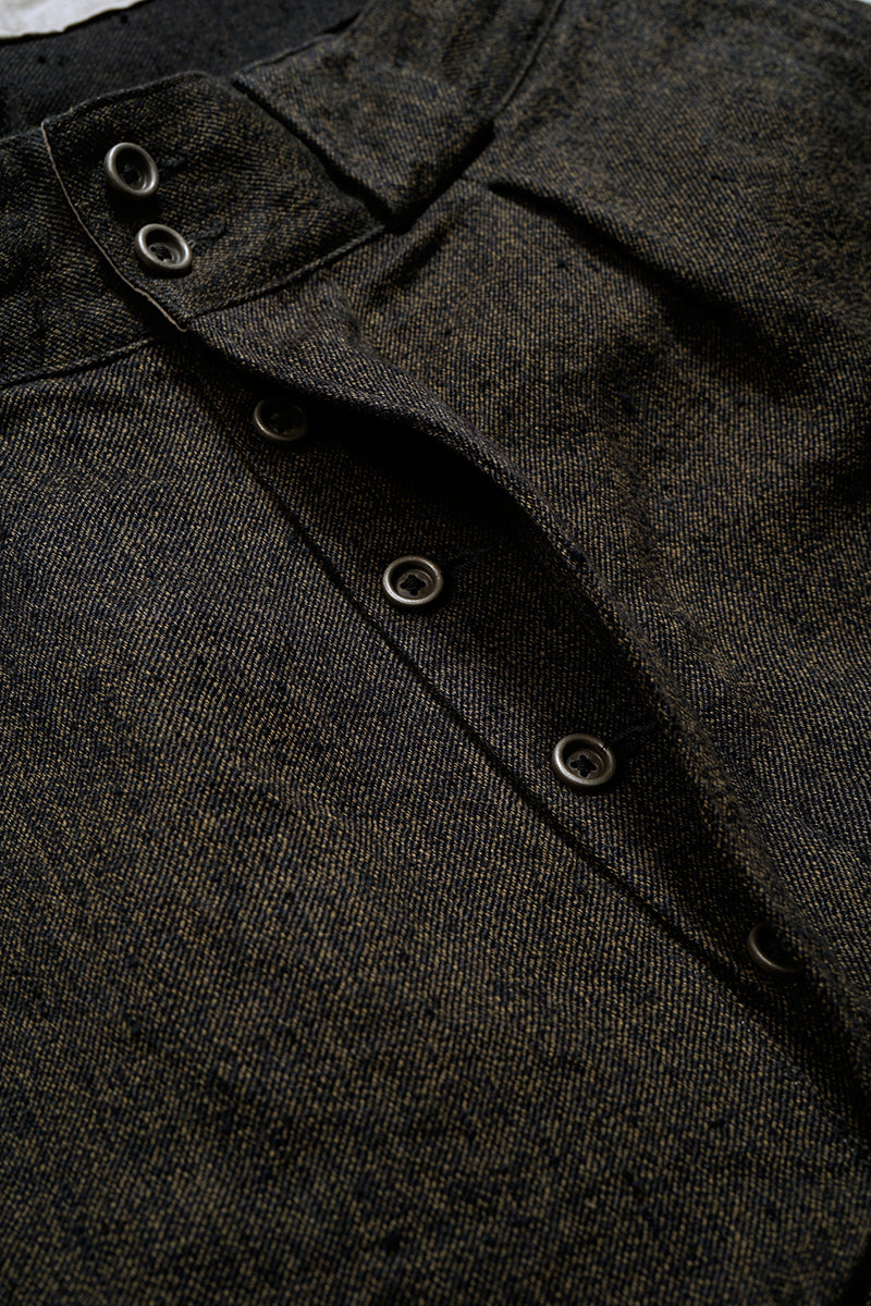 50s Whipcord ワークパンツ 雰囲気系 検）ブラックシャンブレー 40s~50s Vintage Black Chambray Work Pants 黒 W31×L30 ブラック