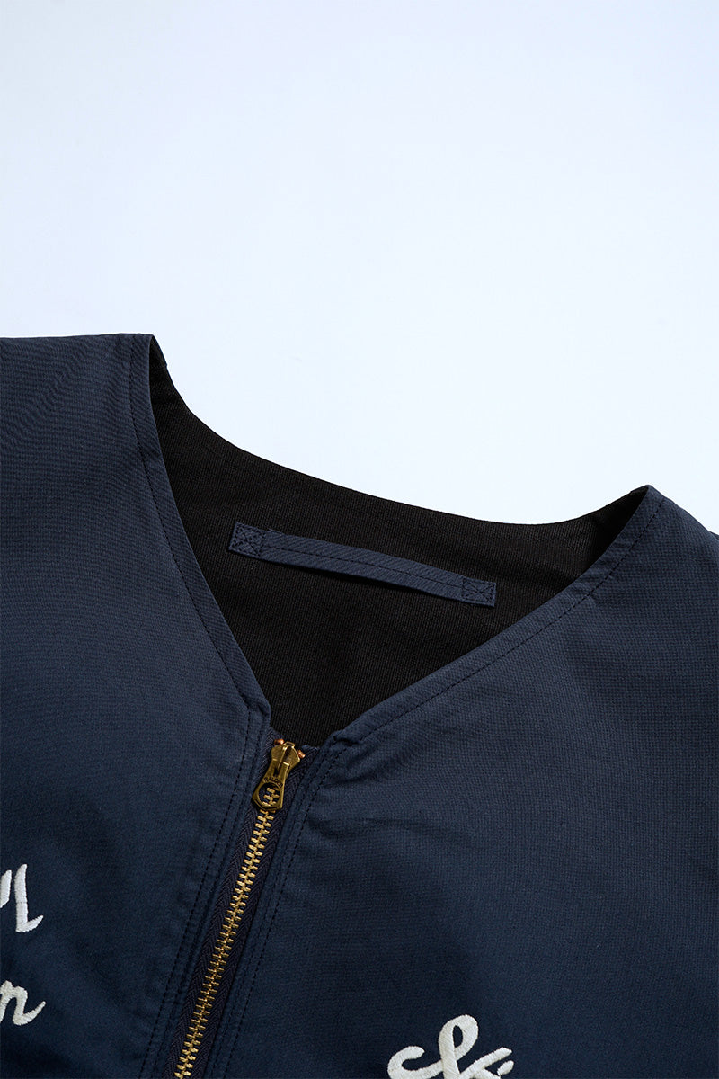 【ナイジェル・ケーボン】MAN / スーベニアベスト - リバーシブルコットンナイロンウェザー / SOUVENIR VEST - REV COTTON NYLON WEATHER