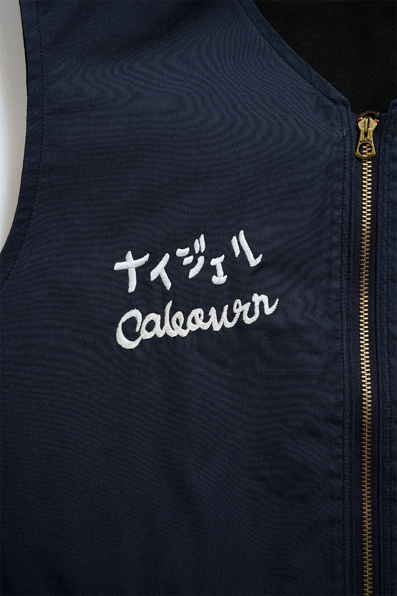 【ナイジェル・ケーボン】MAN / スーベニアベスト - リバーシブルコットンナイロンウェザー / SOUVENIR VEST - REV COTTON NYLON WEATHER