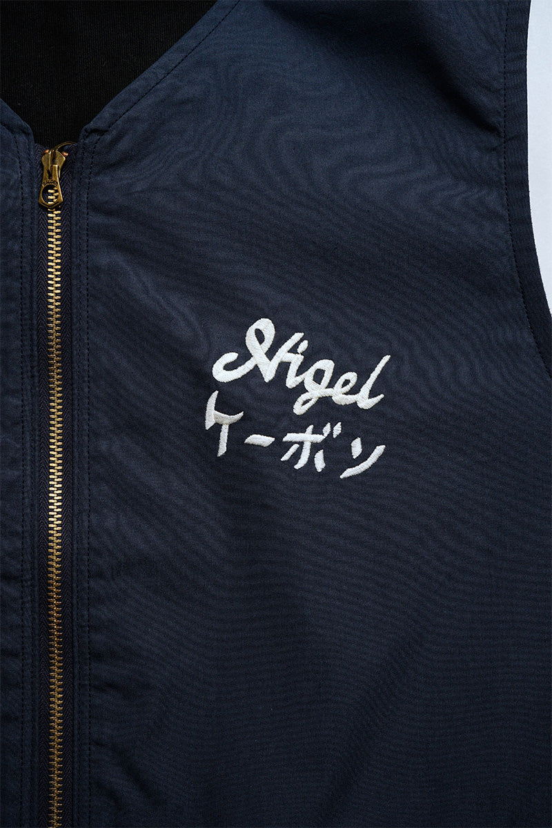 【ナイジェル・ケーボン】MAN / スーベニアベスト - リバーシブルコットンナイロンウェザー / SOUVENIR VEST - REV COTTON NYLON WEATHER