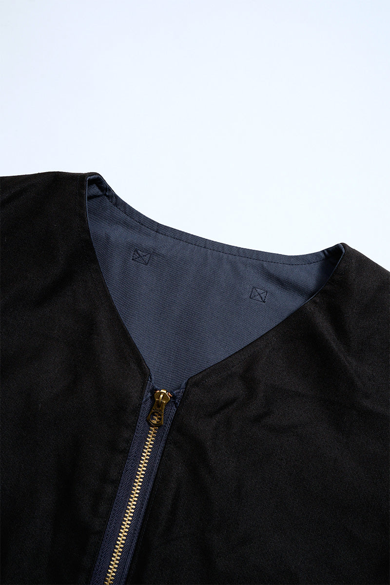 【ナイジェル・ケーボン】MAN / スーベニアベスト - リバーシブルコットンナイロンウェザー / SOUVENIR VEST - REV COTTON NYLON WEATHER