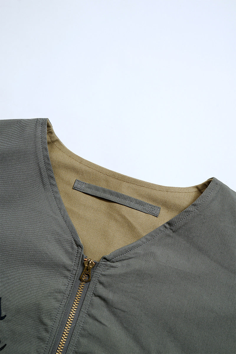 【ナイジェル・ケーボン】MAN / スーベニアベスト - リバーシブルコットンナイロンウェザー / SOUVENIR VEST - REV COTTON NYLON WEATHER