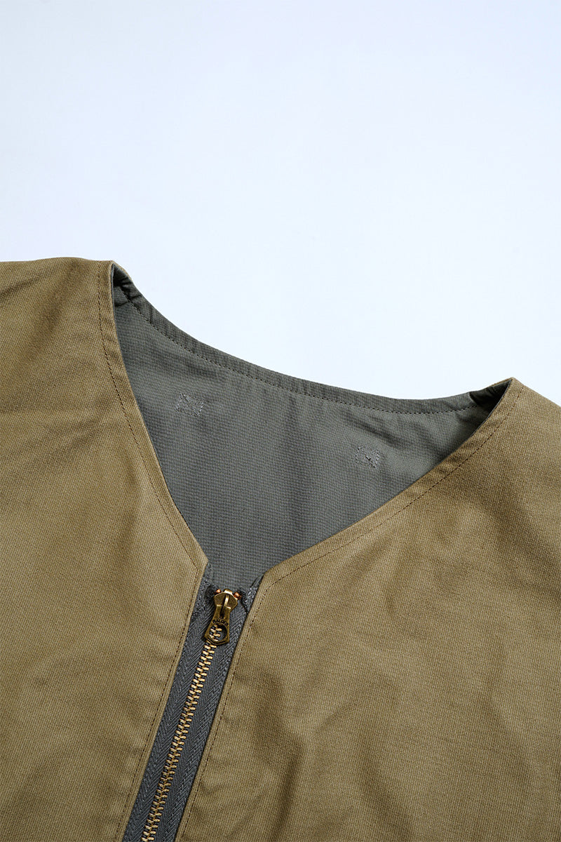 【ナイジェル・ケーボン】MAN / スーベニアベスト - リバーシブルコットンナイロンウェザー / SOUVENIR VEST - REV COTTON NYLON WEATHER