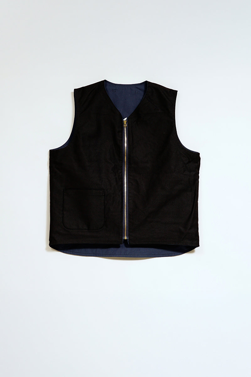 【ナイジェル・ケーボン】MAN / スーベニアベスト - リバーシブルコットンナイロンウェザー / SOUVENIR VEST - REV COTTON NYLON WEATHER