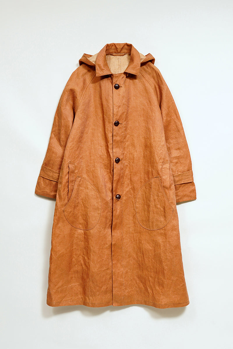 【ナイジェル・ケーボン】MAN / フィッシャーマンコート - カキシブリネン / FISHERMAN COAT KAKISHIBU LINEN