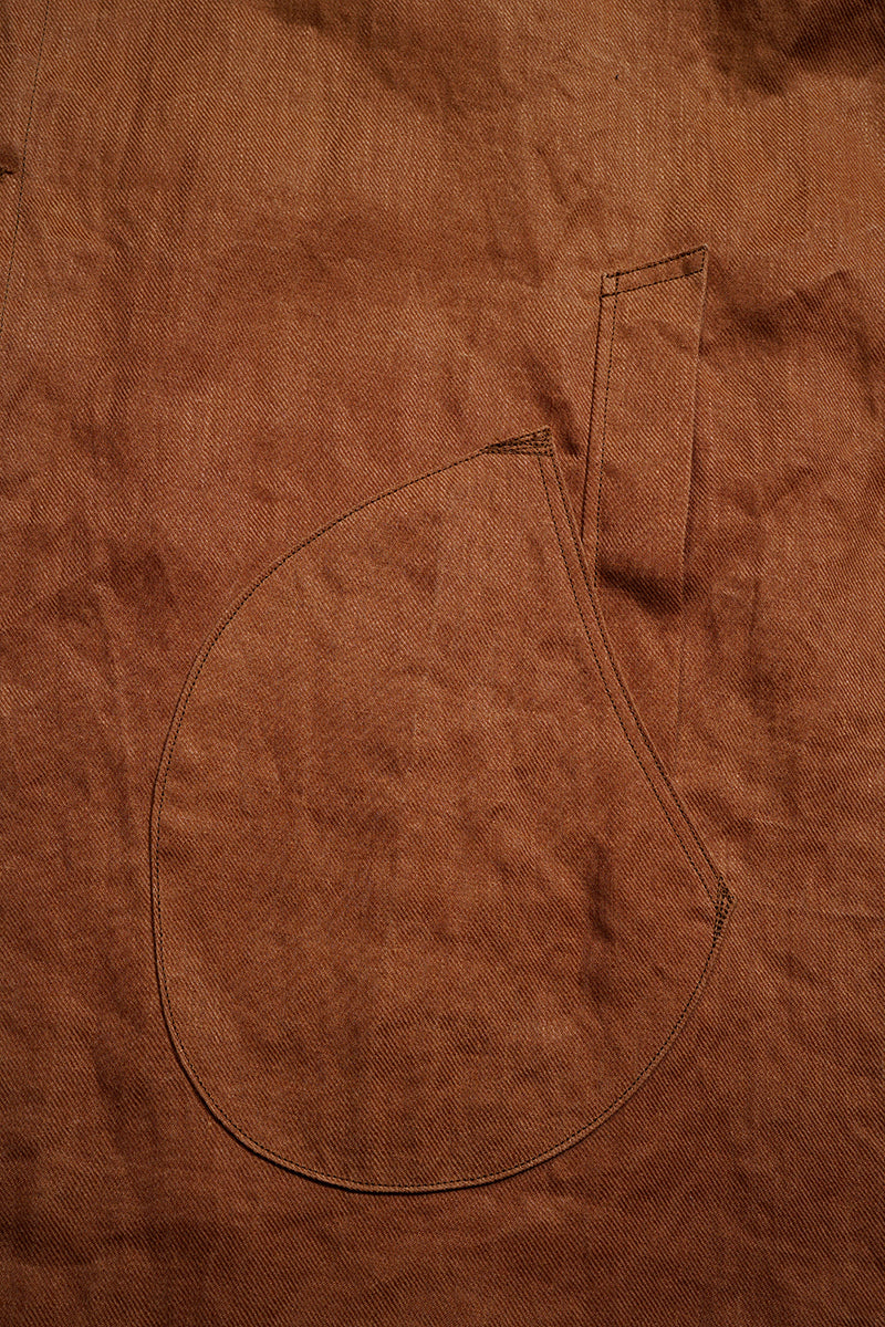 【ナイジェル・ケーボン】MAN / フィッシャーマンコート - カキシブリネン / FISHERMAN COAT KAKISHIBU LINEN
