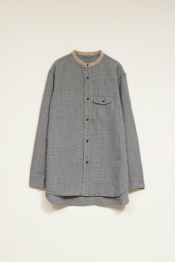 【ナイジェル・ケーボン】MAN / ファーマースタンダードシャツ - コットンリネン / FARMER STAND SHIRT - COTTON LINEN