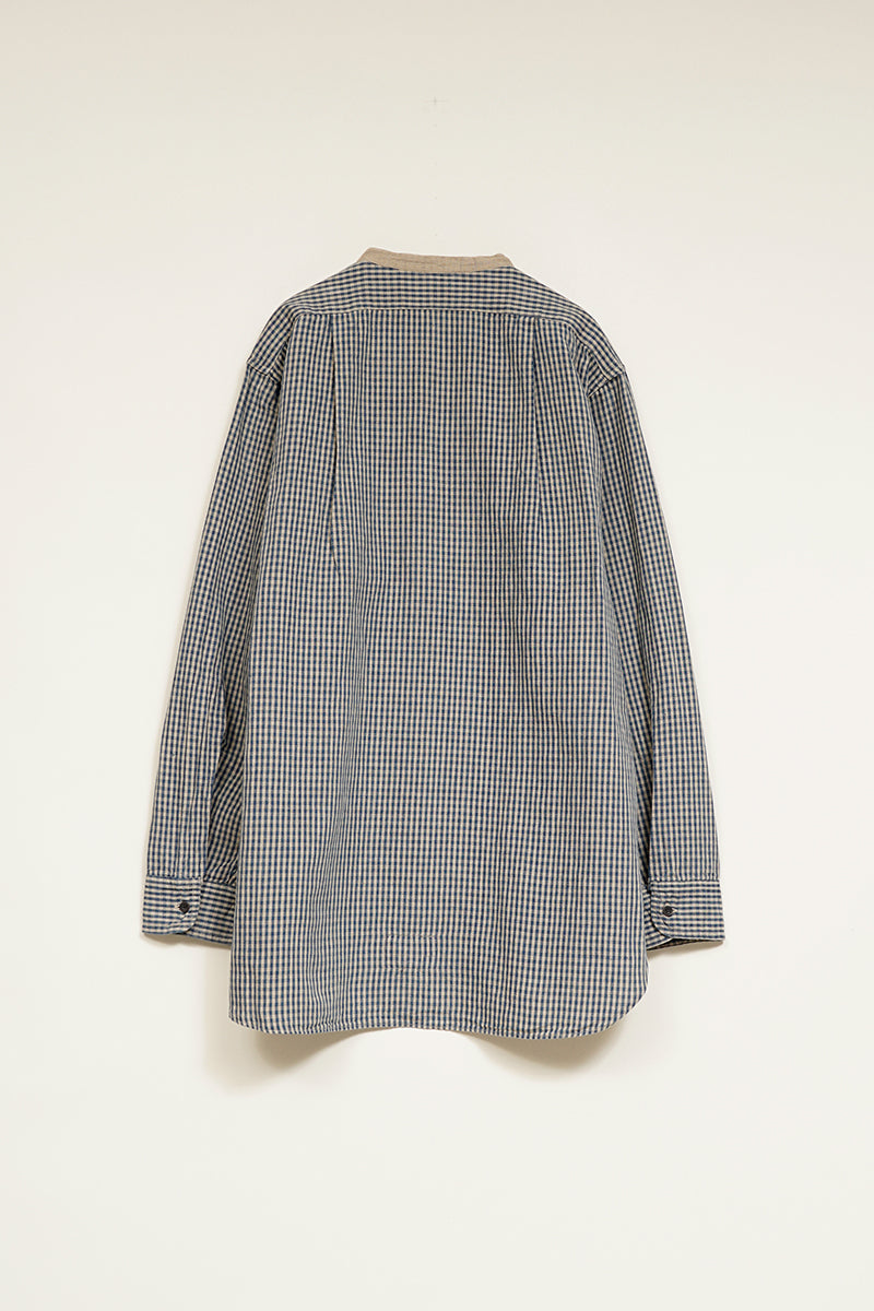 【ナイジェル・ケーボン】MAN / ファーマースタンダードシャツ - コットンリネン / FARMER STAND SHIRT - COTTON LINEN