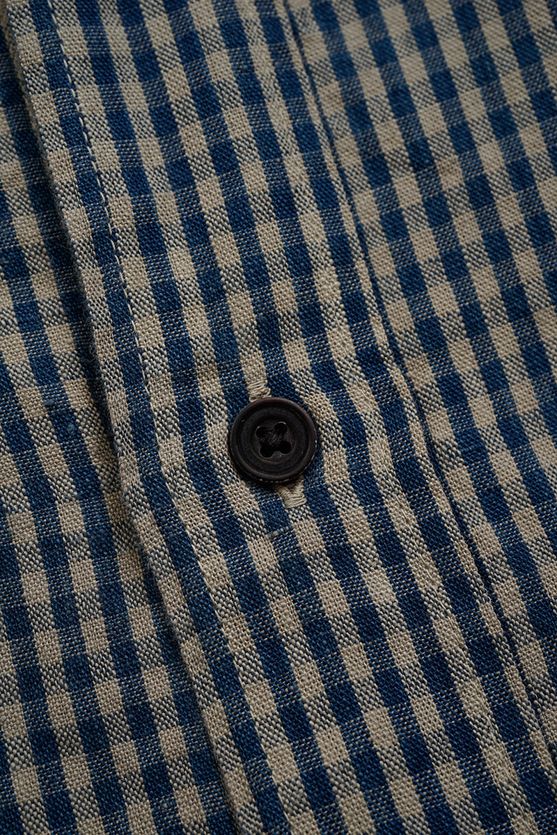 【ナイジェル・ケーボン】MAN / ファーマースタンダードシャツ - コットンリネン / FARMER STAND SHIRT - COTTON LINEN