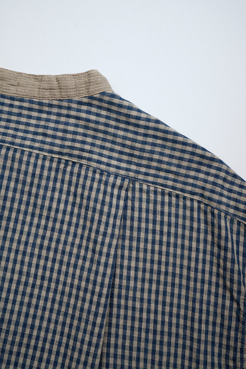 【ナイジェル・ケーボン】MAN / ファーマースタンダードシャツ - コットンリネン / FARMER STAND SHIRT - COTTON LINEN