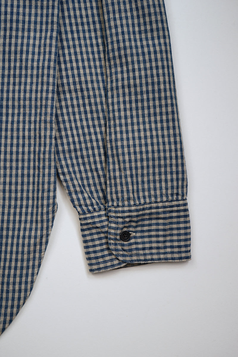 【ナイジェル・ケーボン】MAN / ファーマースタンダードシャツ - コットンリネン / FARMER STAND SHIRT - COTTON LINEN