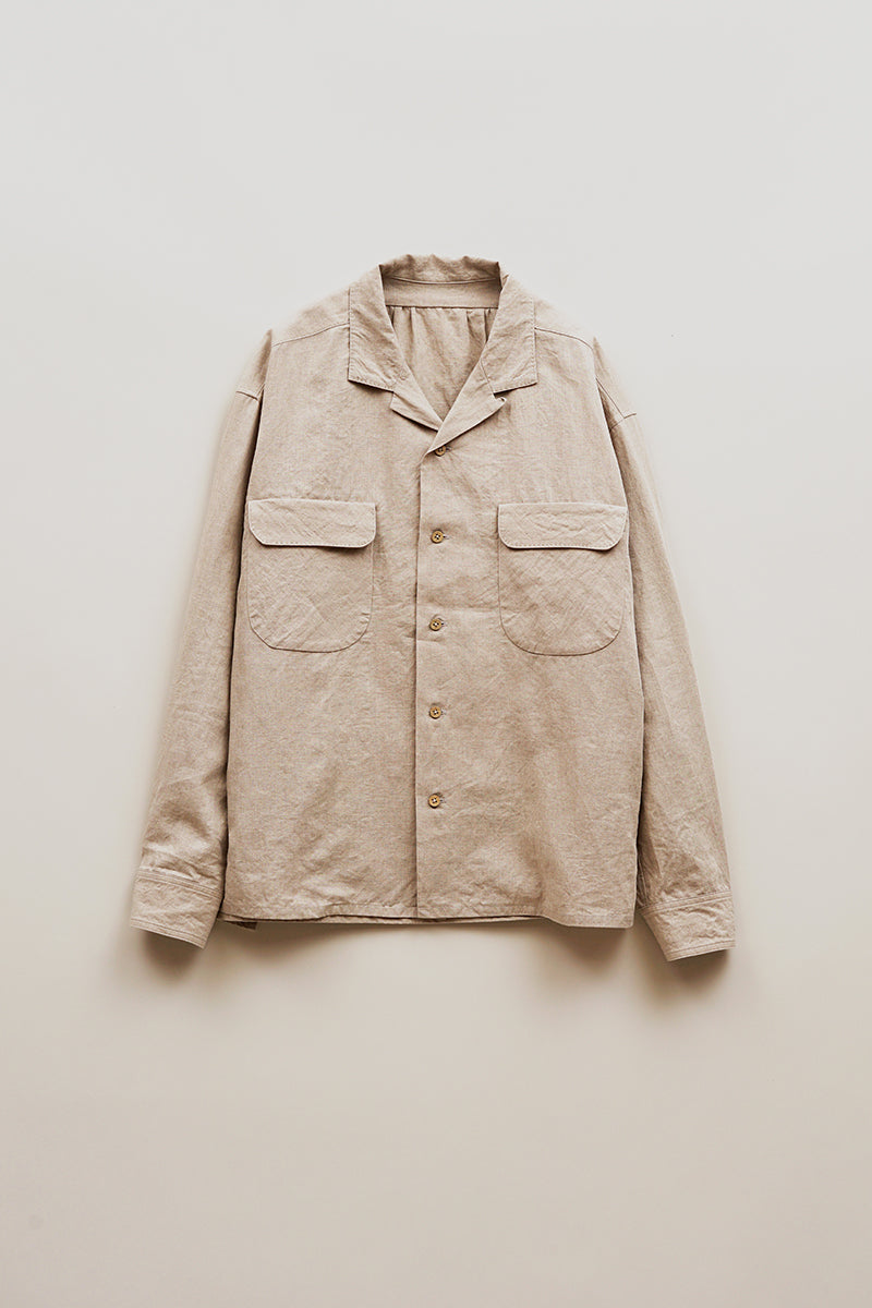 【ナイジェル・ケーボン】MAN / ファーマーオープンカラーシャツ / FARMAR OPEN COLLAR SHIRT