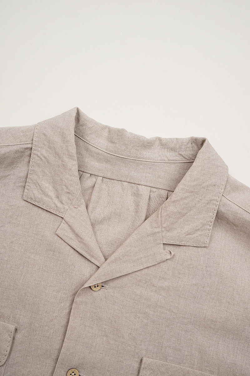 【ナイジェル・ケーボン】MAN / ファーマーオープンカラーシャツ / FARMAR OPEN COLLAR SHIRT