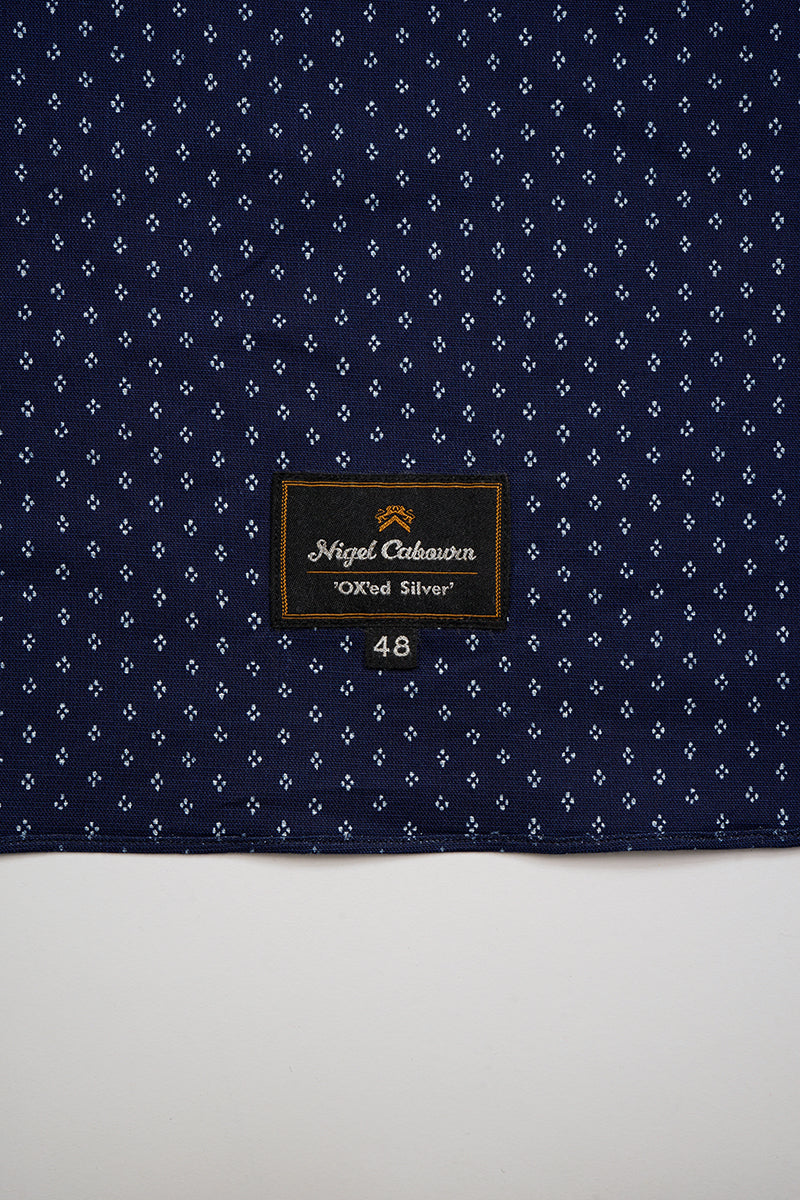 予約商品【ナイジェル・ケーボン】MAN / ファーマースタンドシャツ - 絣 / FARMER STAND SHIRT - KASURI