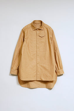 【ナイジェル・ケーボン】MAN / ランチワーカーシャツ - ブラウンコットン / RANCH WORKER SHIRT - BROWN COTTON