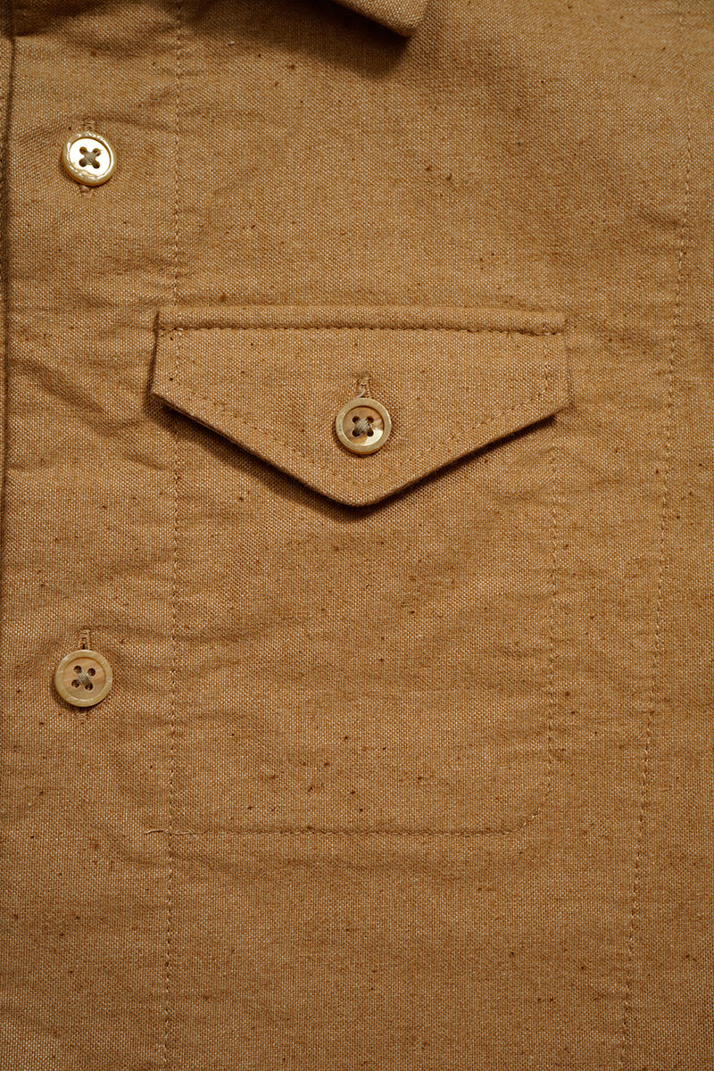 【ナイジェル・ケーボン】MAN / ランチワーカーシャツ - ブラウンコットン / RANCH WORKER SHIRT - BROWN COTTON