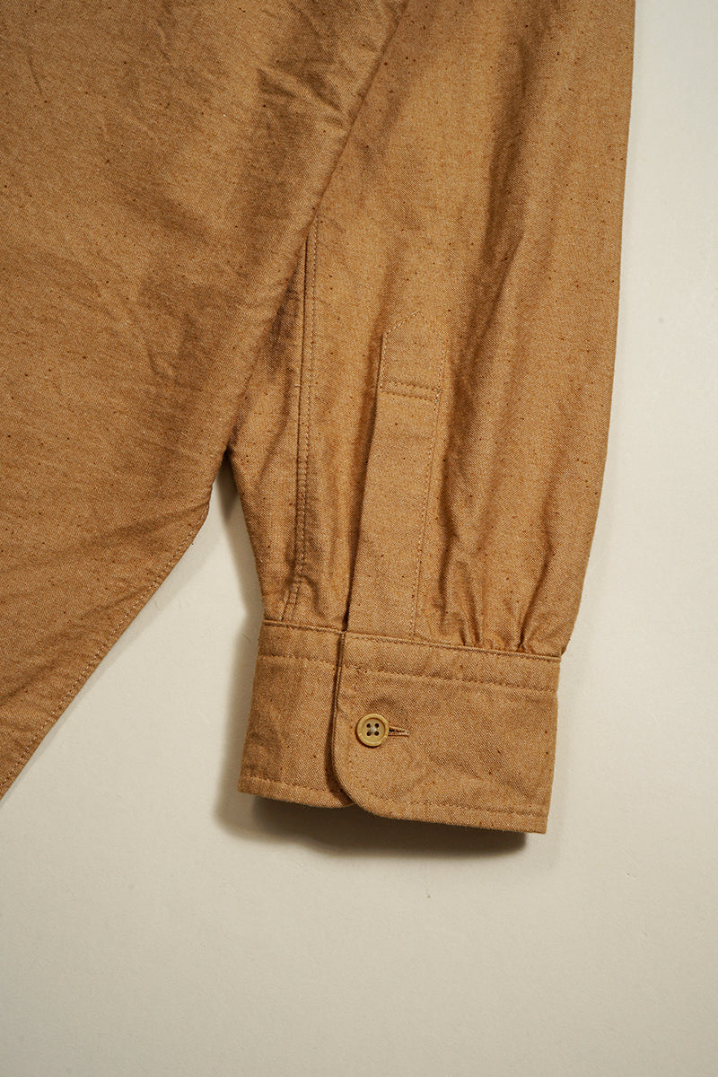 【ナイジェル・ケーボン】MAN / ランチワーカーシャツ - ブラウンコットン / RANCH WORKER SHIRT - BROWN COTTON