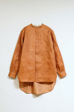 【ナイジェル・ケーボン】MAN / フィッシャーマンシャツ - カキシブリネン / FISHERMAN SHIRT - KAKISHIBU LINEN