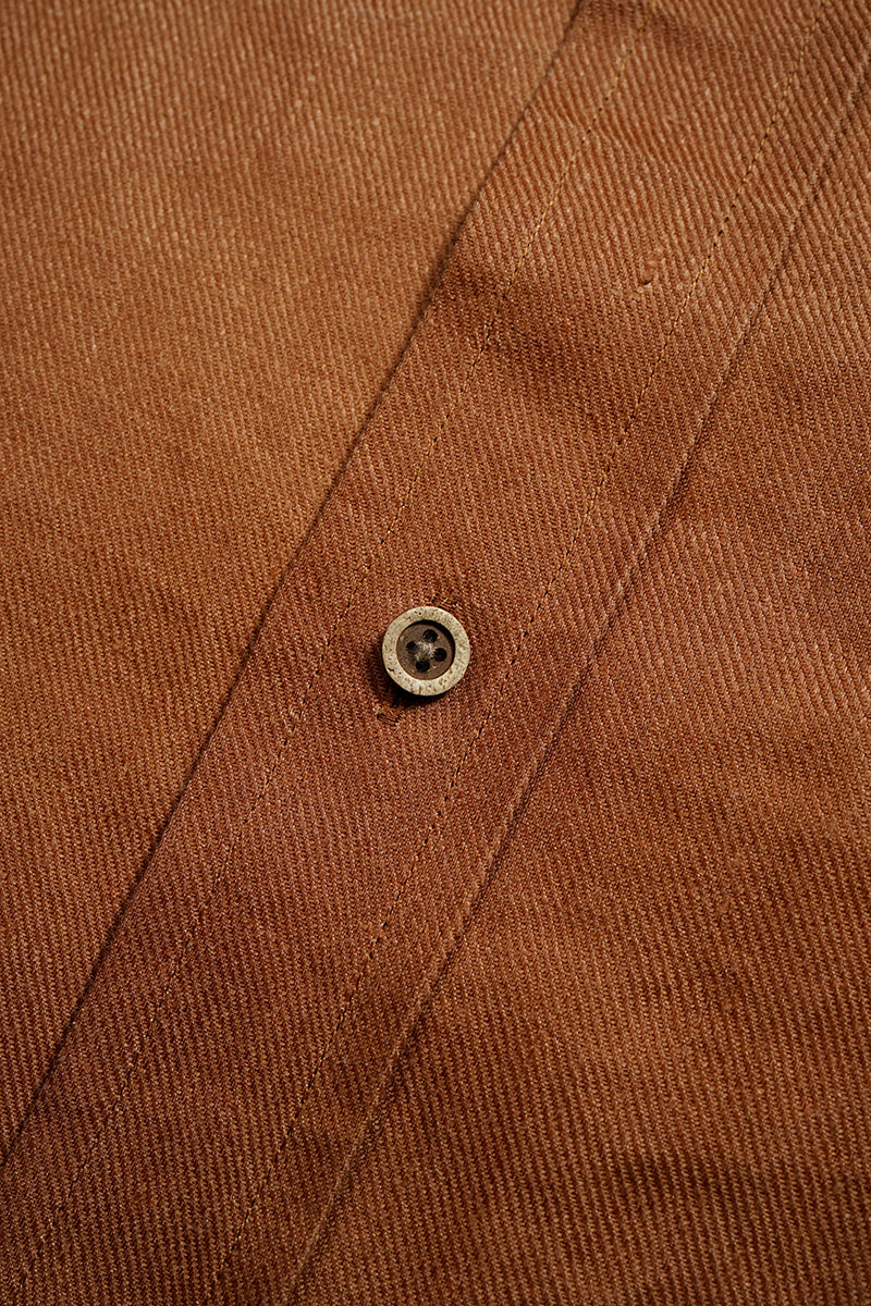 【ナイジェル・ケーボン】MAN / フィッシャーマンシャツ - カキシブリネン / FISHERMAN SHIRT - KAKISHIBU LINEN