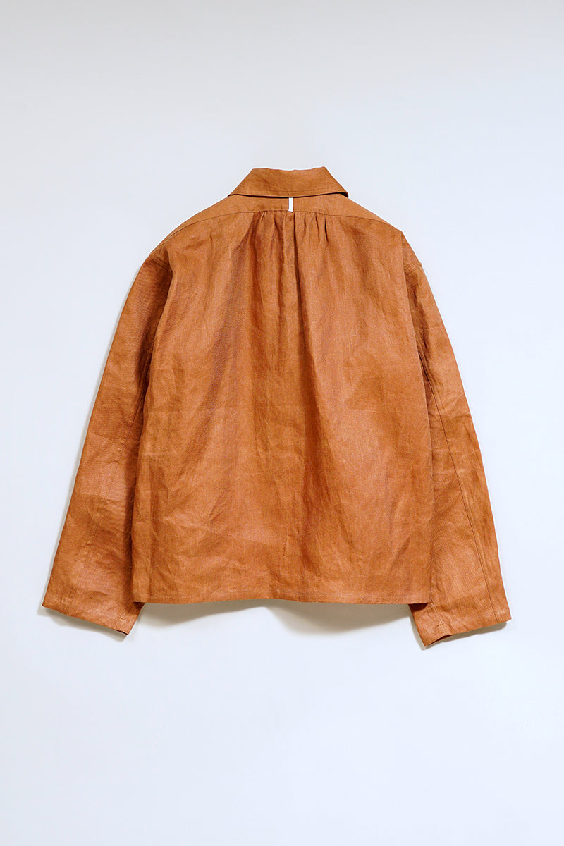 【ナイジェル・ケーボン】MAN / フィッシャーマンジップアップシャツ - カキシブ / FISHERMAN ZIPUP SHIRT - KAKISHIBU