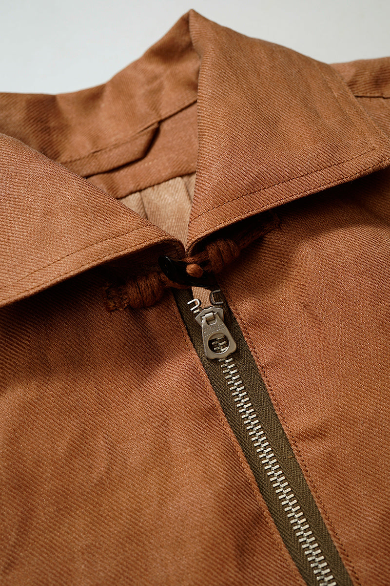 【ナイジェル・ケーボン】MAN / フィッシャーマンジップアップシャツ - カキシブ / FISHERMAN ZIPUP SHIRT - KAKISHIBU