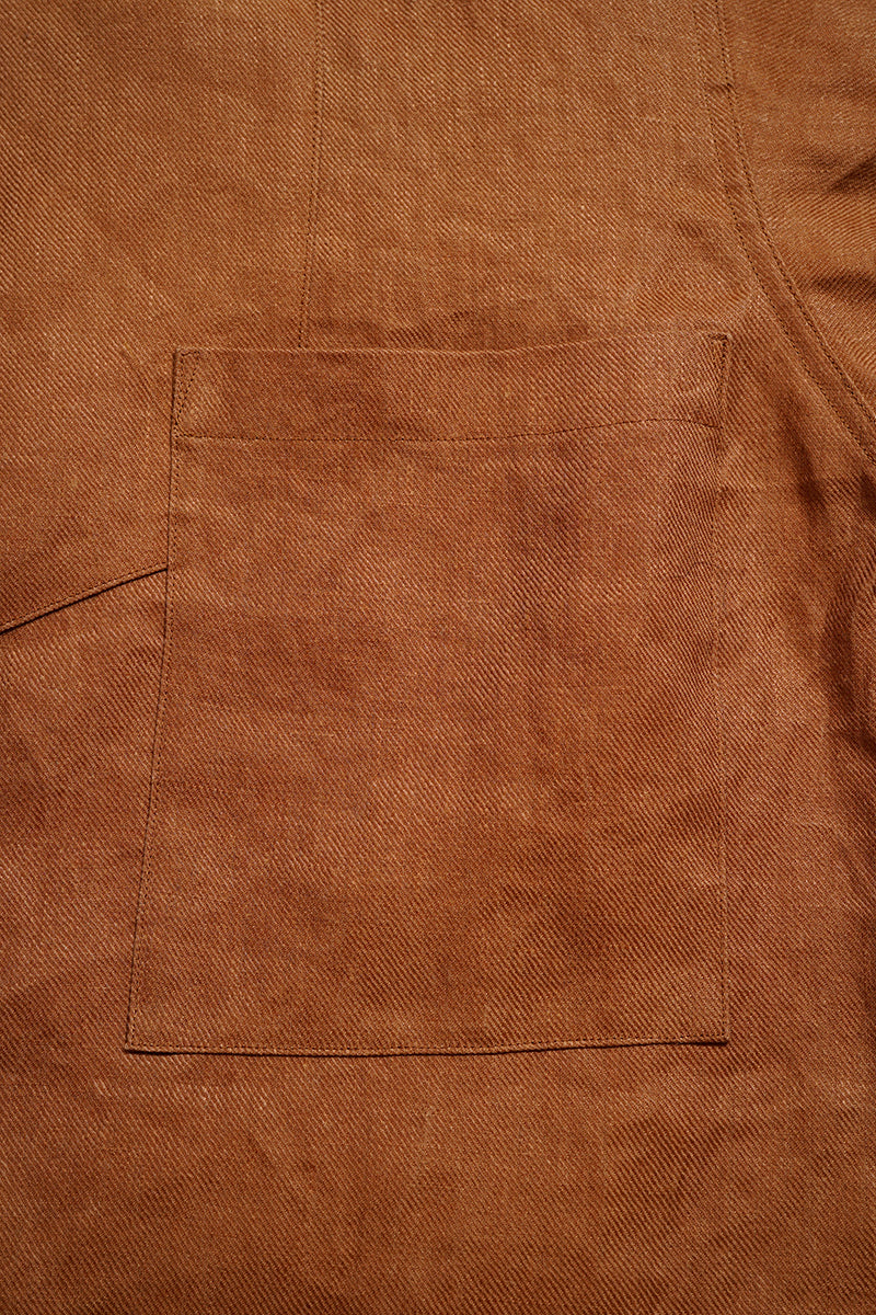 【ナイジェル・ケーボン】MAN / フィッシャーマンジップアップシャツ - カキシブ / FISHERMAN ZIPUP SHIRT - KAKISHIBU