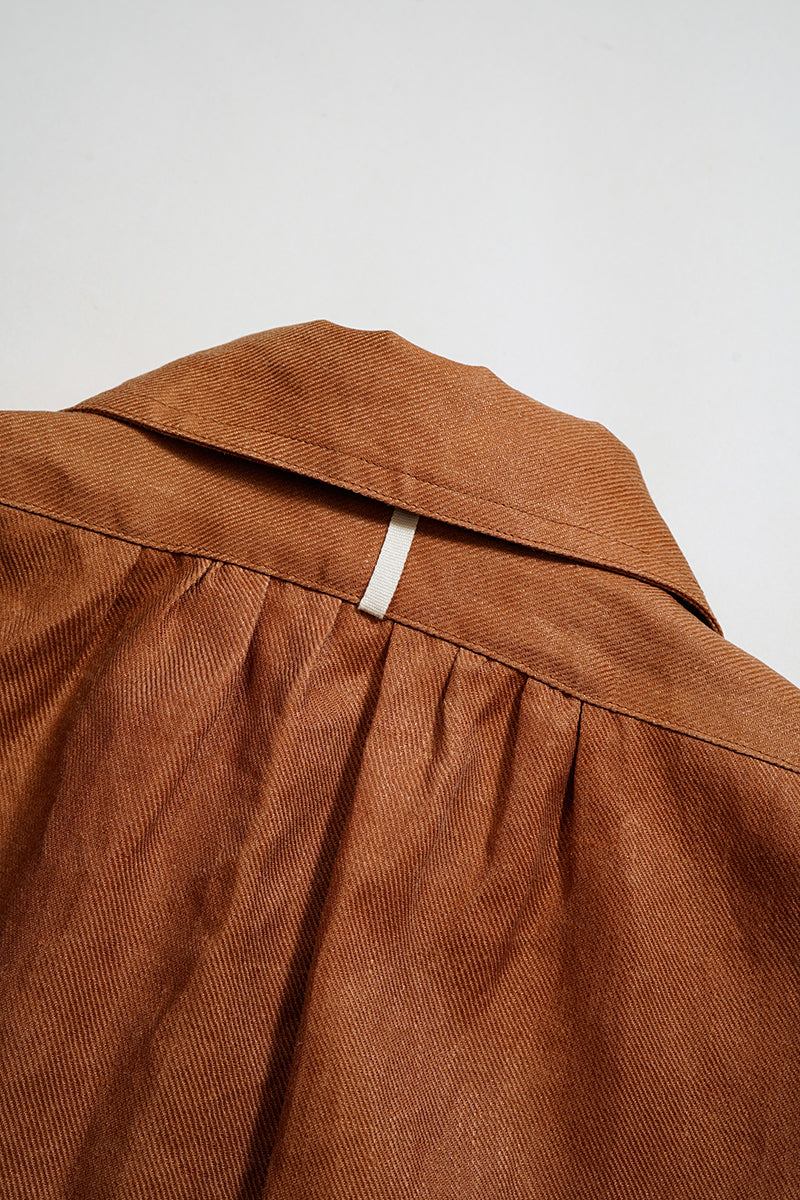 【ナイジェル・ケーボン】MAN / フィッシャーマンジップアップシャツ - カキシブ / FISHERMAN ZIPUP SHIRT - KAKISHIBU