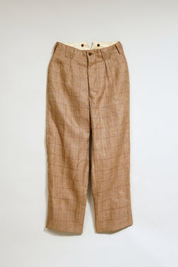 【ナイジェル・ケーボン】MAN / ランチワーカーパンツ - ヘンプリネンチェック / RANCH WORKER PANT - HEMP LINEN CHECK