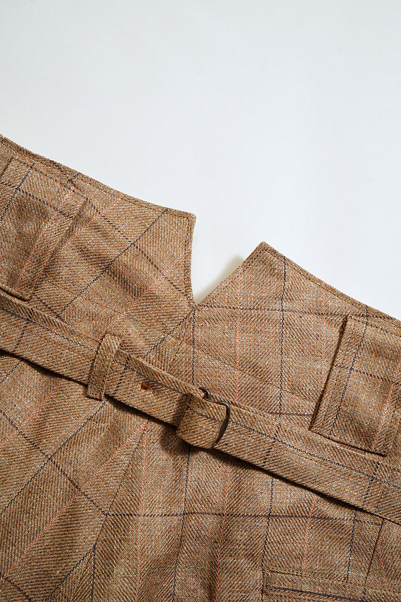 【ナイジェル・ケーボン】MAN / ランチワーカーパンツ - ヘンプリネンチェック / RANCH WORKER PANT - HEMP LINEN CHECK
