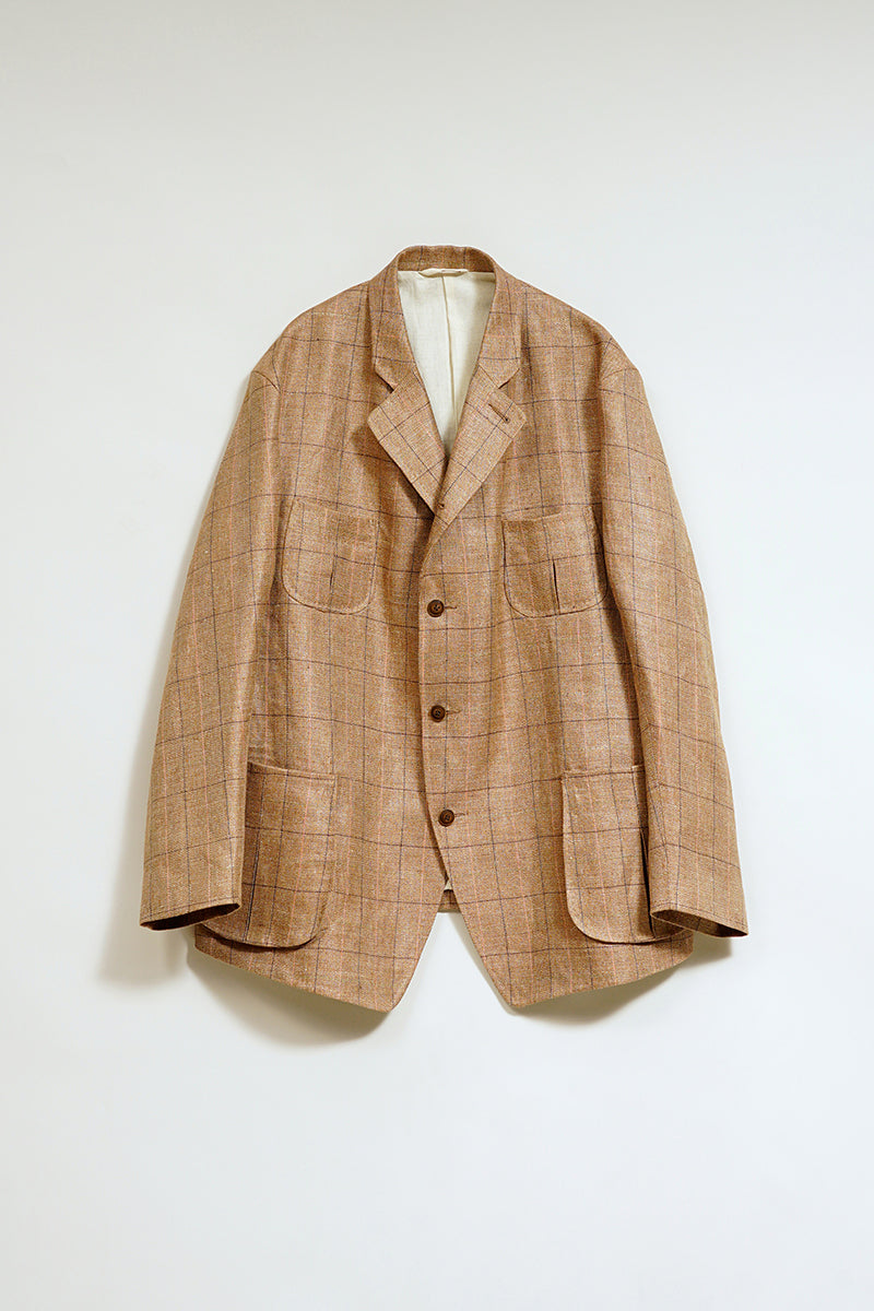 【ナイジェル・ケーボン】MAN / ランチワーカージャケット - ヘンプリネンチェック / RANCH WORKER JACKET - HEMP LINEN CHECK