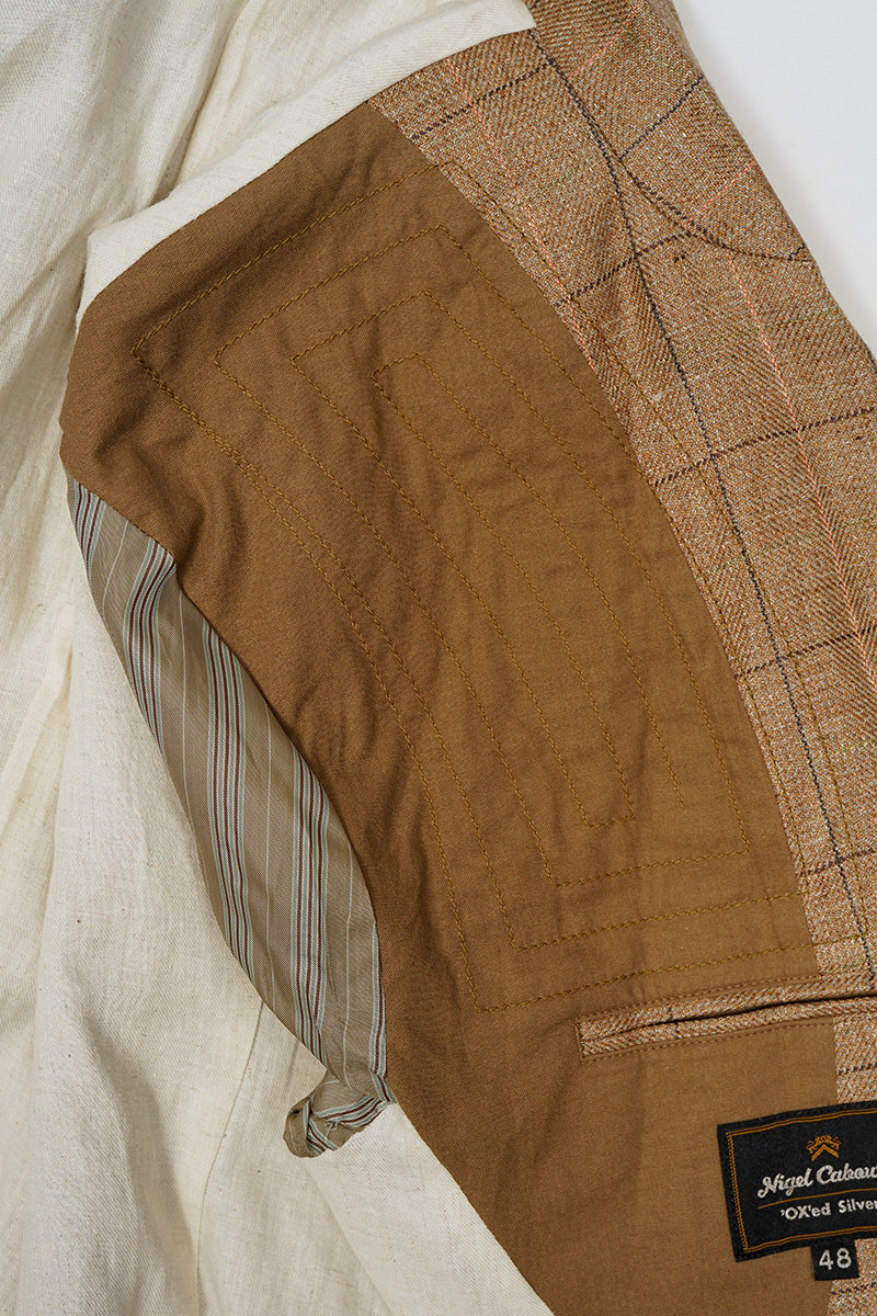 【ナイジェル・ケーボン】MAN / ランチワーカージャケット - ヘンプリネンチェック / RANCH WORKER JACKET - HEMP LINEN CHECK