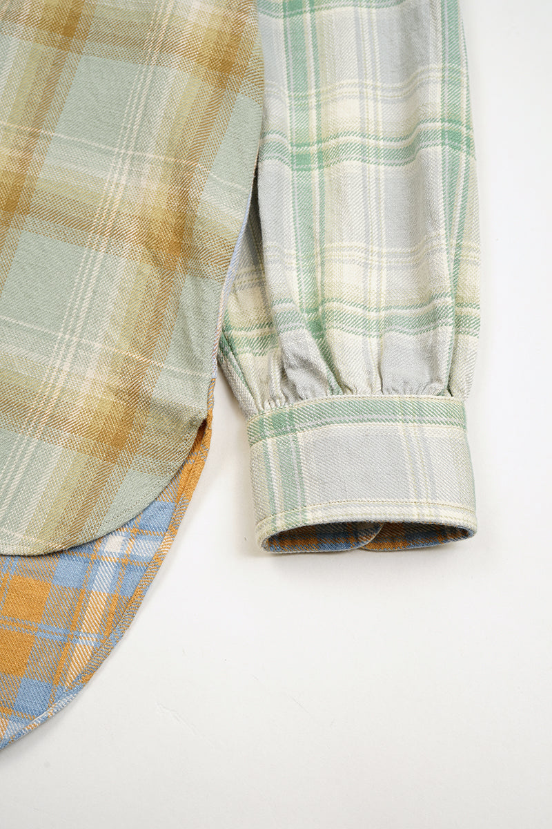 【ナイジェル・ケーボン】WOMAN / グランパシャツ クレイジーパターン / GRANDPA SHIRT CRAZY PATTERN