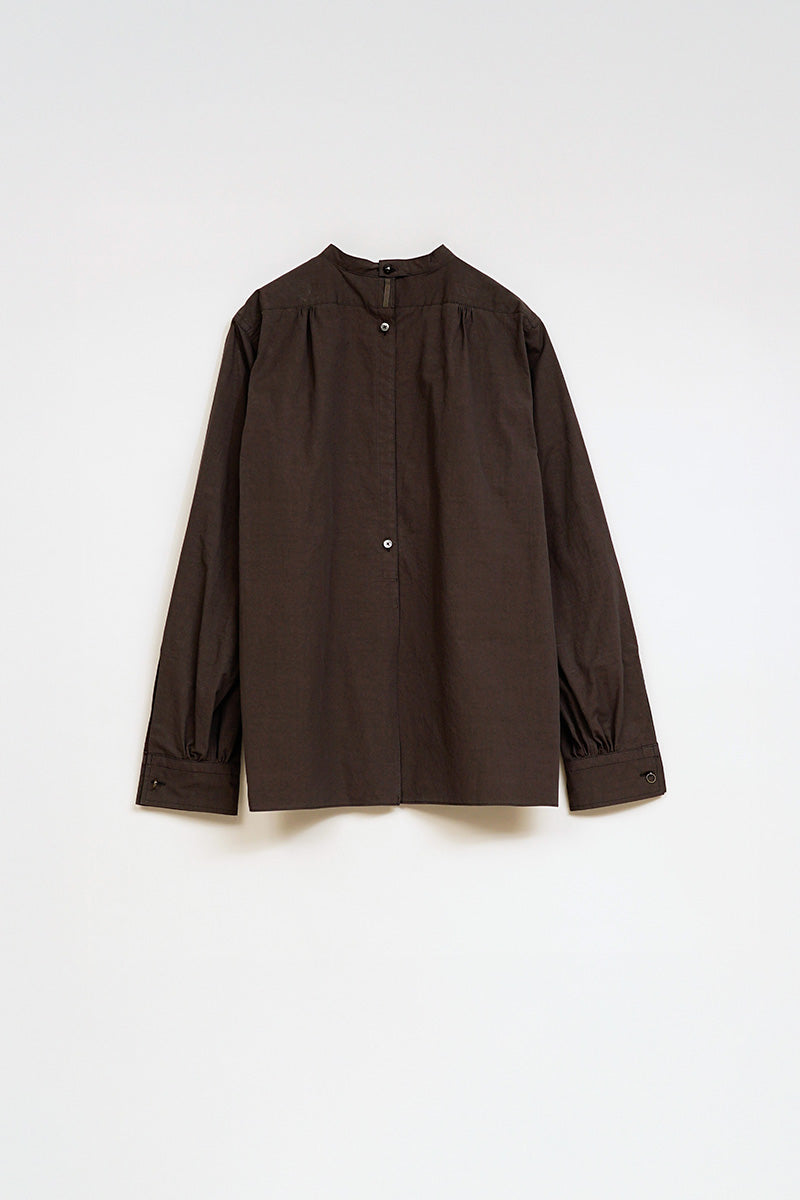 【ナイジェル・ケーボン】WOMAN / スターチドボザム シャツ- コットンツイル / STARCHED BOSOM SHIRT -  COTTON TWILL