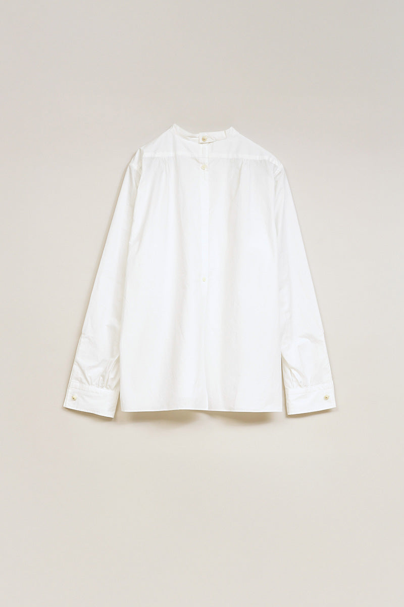 【ナイジェル・ケーボン】WOMAN / スターチドボザム シャツ- コットンツイル / STARCHED BOSOM SHIRT -  COTTON TWILL
