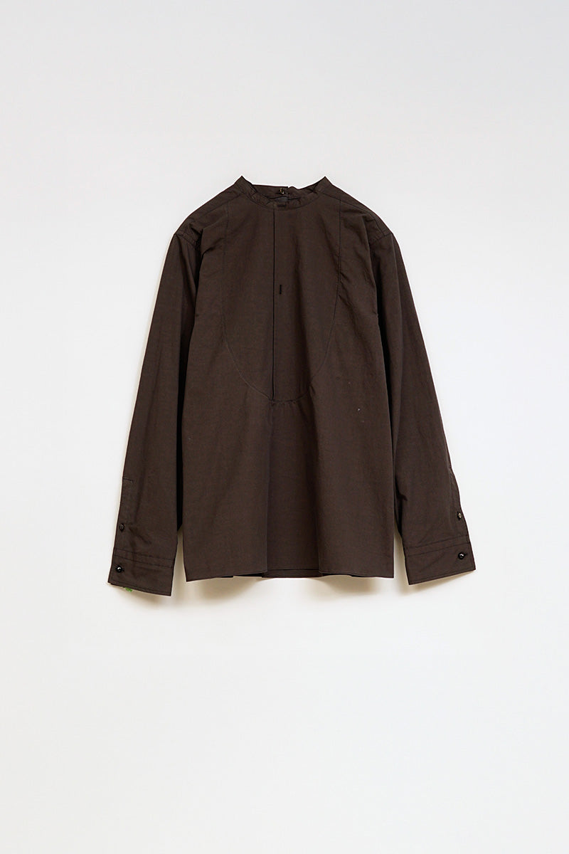 【ナイジェル・ケーボン】WOMAN / スターチドボザム シャツ- コットンツイル / STARCHED BOSOM SHIRT -  COTTON TWILL