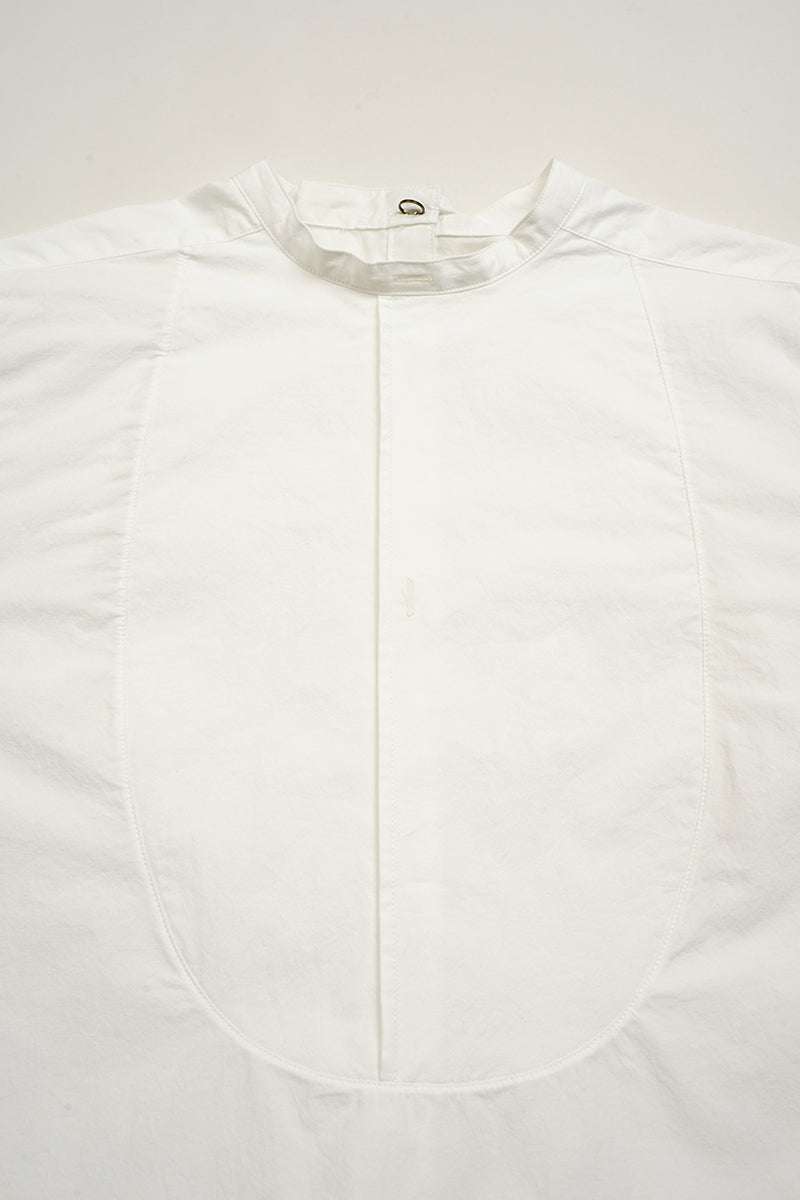 【ナイジェル・ケーボン】WOMAN / スターチドボザム シャツ- コットンツイル / STARCHED BOSOM SHIRT -  COTTON TWILL