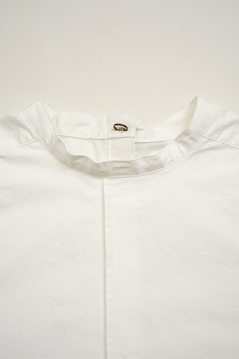 【ナイジェル・ケーボン】WOMAN / スターチドボザム シャツ- コットンツイル / STARCHED BOSOM SHIRT -  COTTON TWILL