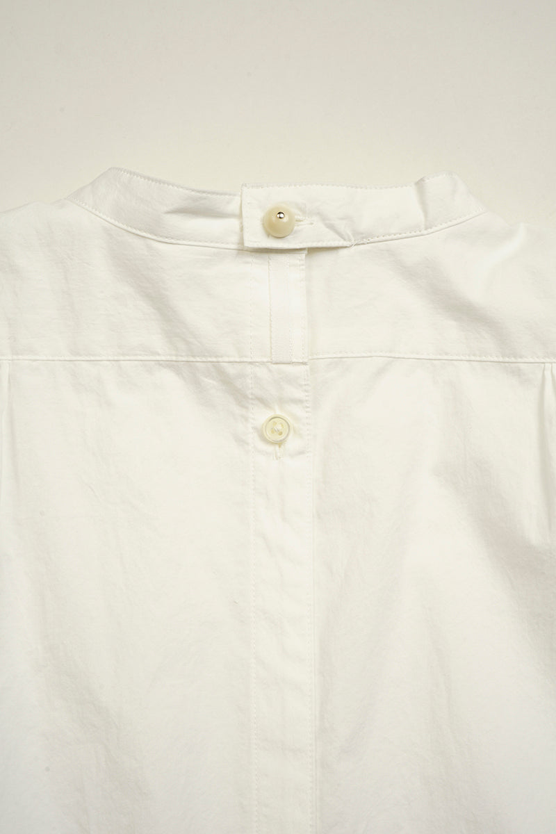 【ナイジェル・ケーボン】WOMAN / スターチドボザム シャツ- コットンツイル / STARCHED BOSOM SHIRT -  COTTON TWILL