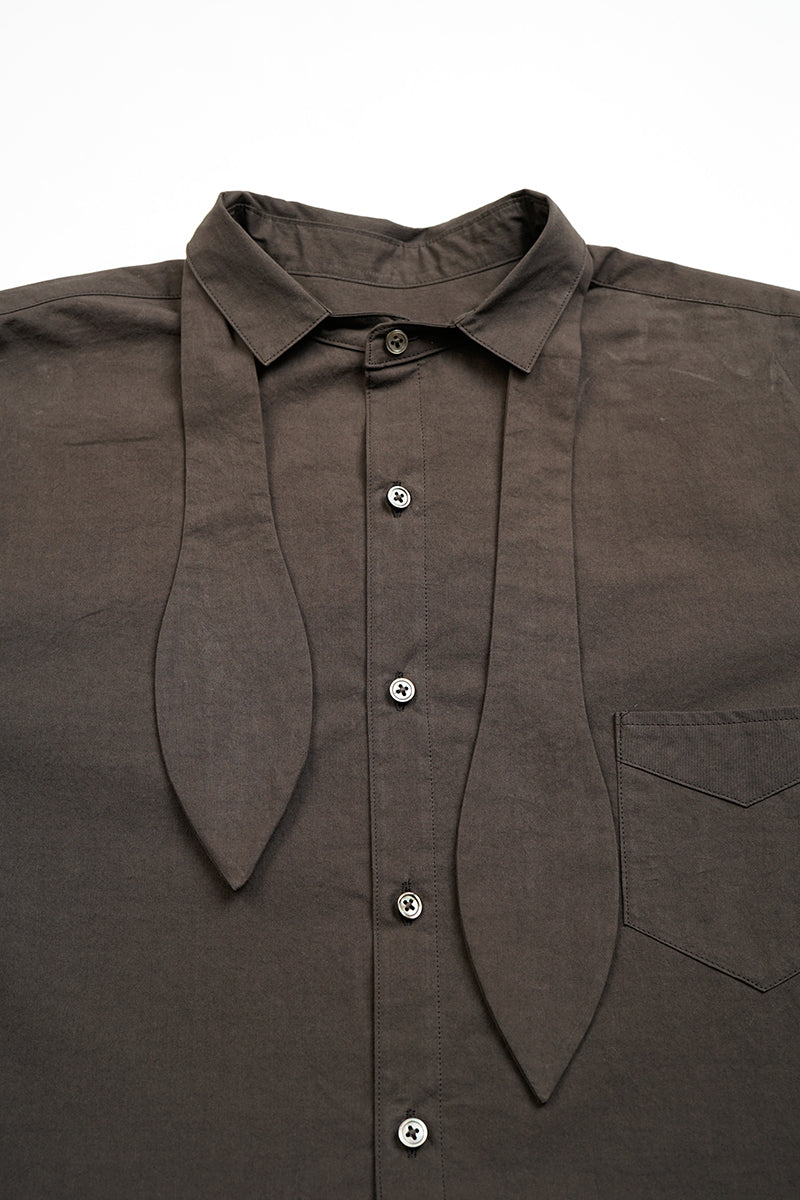 【ナイジェル・ケーボン】WOMAN / ボウタイ ブラウス - コットンツイル / BOW TIE BLOUSE COTTON TWILL