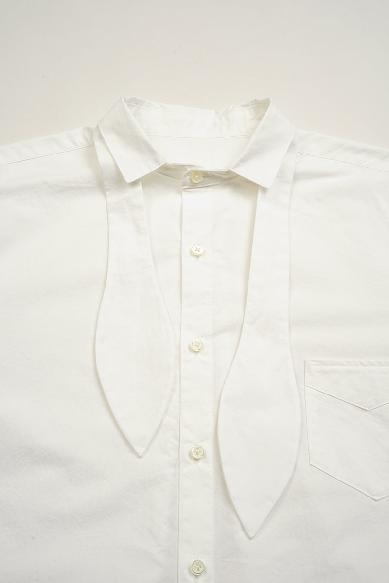 【ナイジェル・ケーボン】WOMAN / ボウタイ ブラウス - コットンツイル / BOW TIE BLOUSE COTTON TWILL