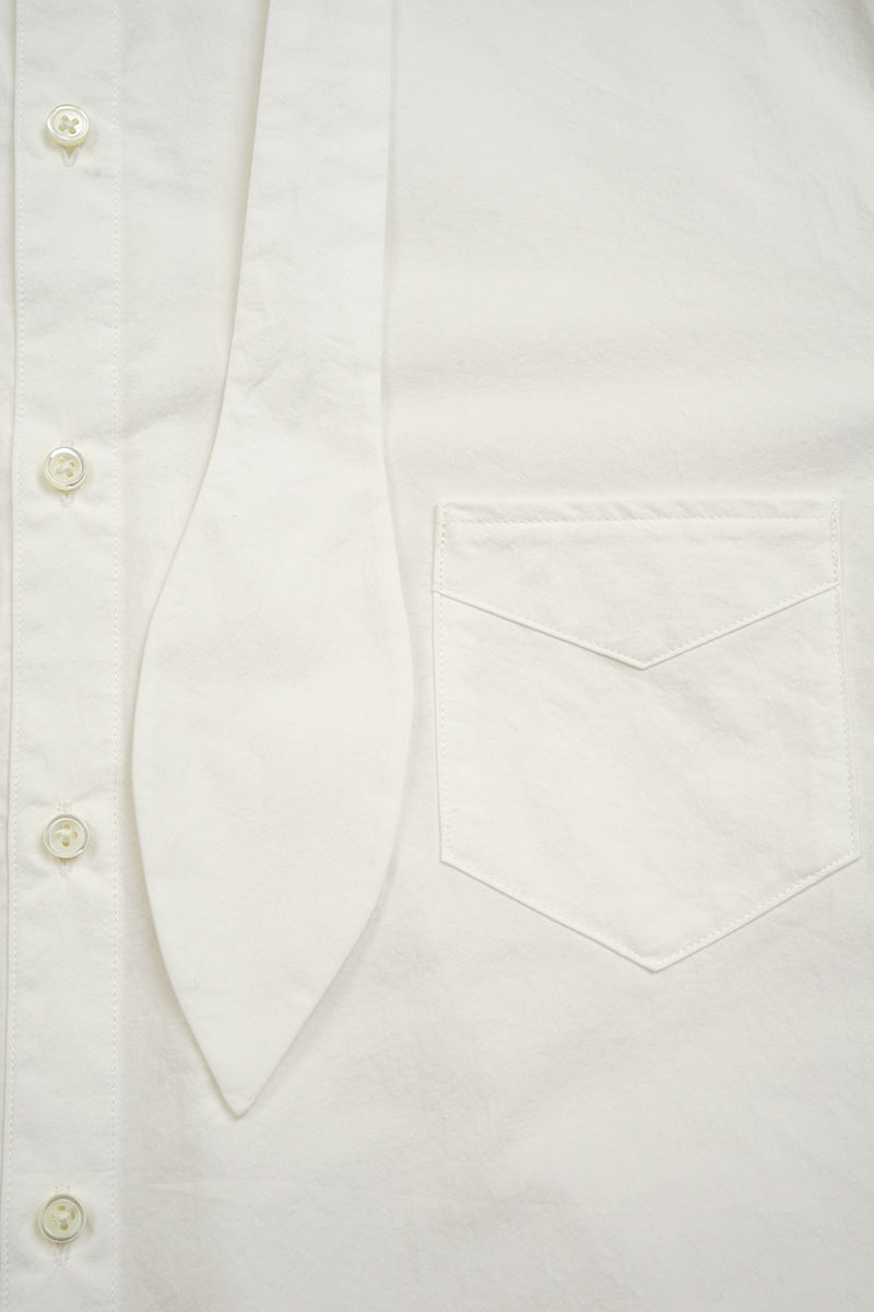 【ナイジェル・ケーボン】WOMAN / ボウタイ ブラウス - コットンツイル / BOW TIE BLOUSE COTTON TWILL