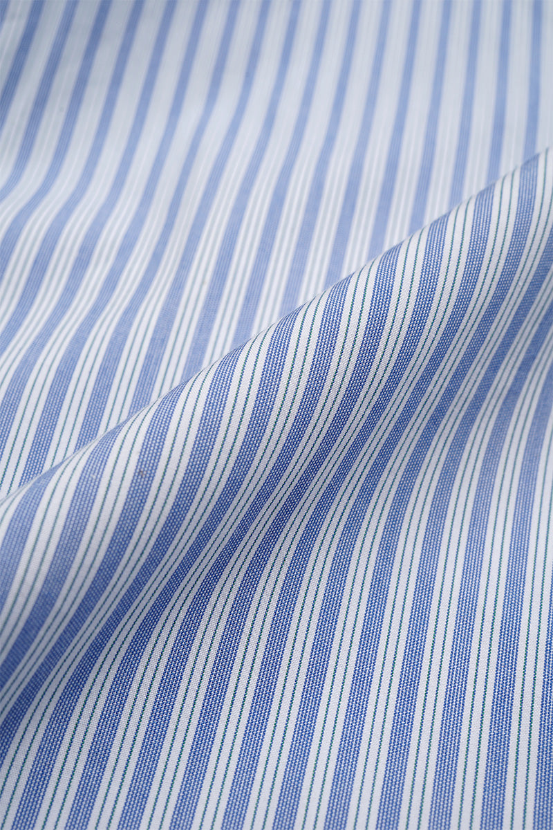 【ナイジェル・ケーボン】WOMAN / ギャザーカラーブラウス - ストライプ / GATHER COLLAR BLOUSE - STRIPE