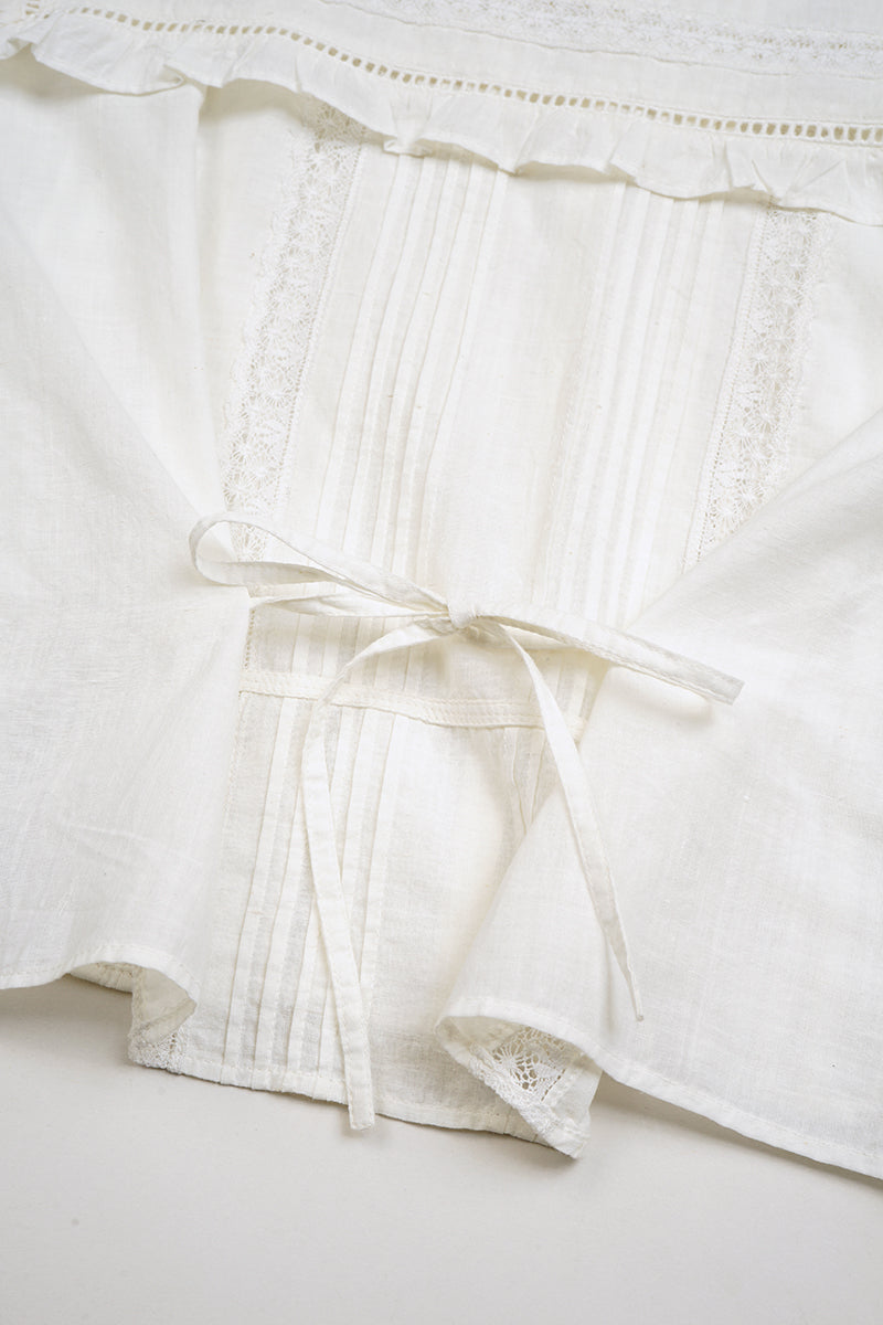 【ナイジェル・ケーボン】WOMAN / リバースレース ブラウス - カディ / LEAVERS LACE BLOUSE - KHADI