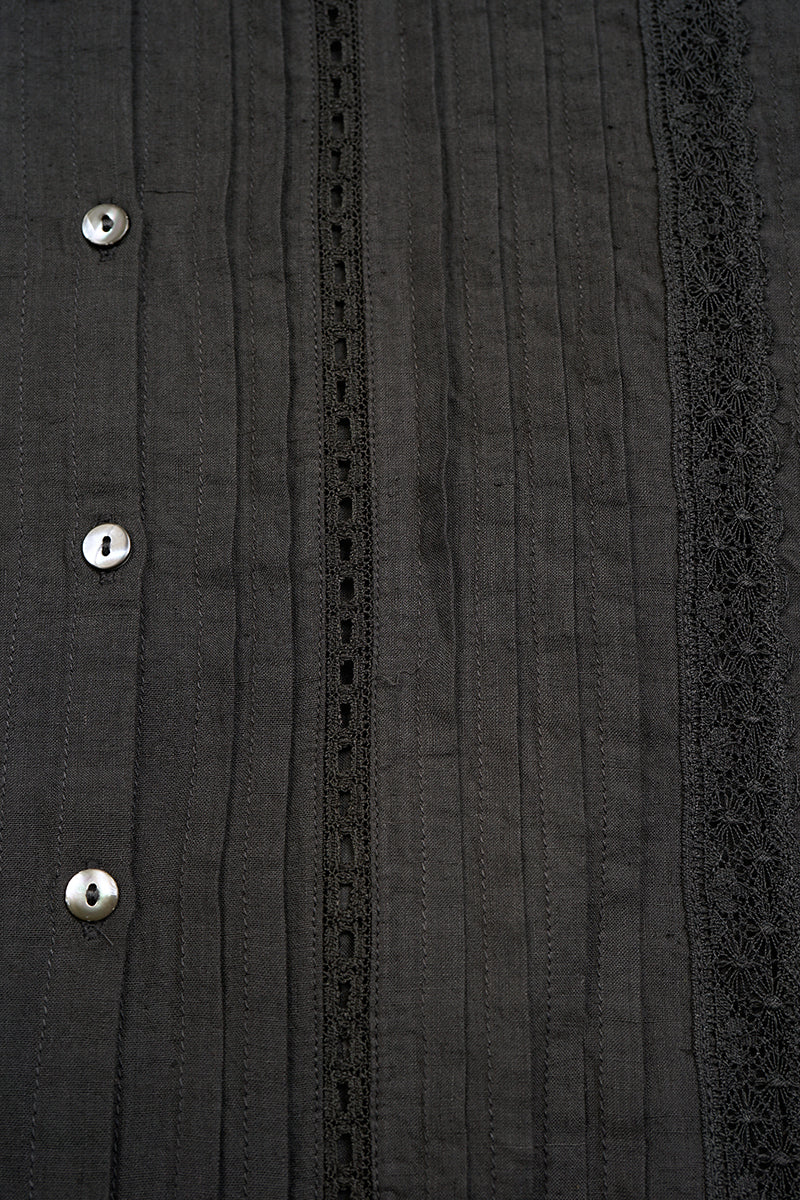 【ナイジェル・ケーボン】WOMAN / リバースレース ブラウス - カディ / LEAVERS LACE BLOUSE - KHADI