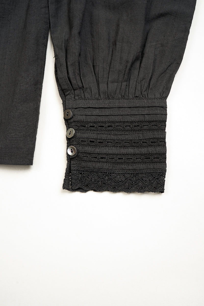【ナイジェル・ケーボン】WOMAN / リバースレース ブラウス - カディ / LEAVERS LACE BLOUSE - KHADI