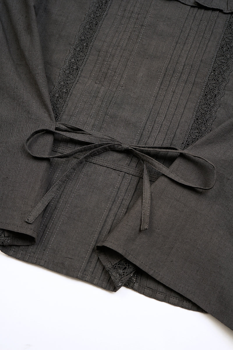 【ナイジェル・ケーボン】WOMAN / リバースレース ブラウス - カディ / LEAVERS LACE BLOUSE - KHADI