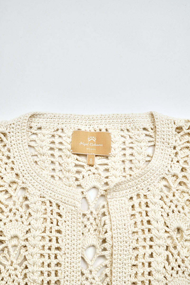 【ナイジェル・ケーボン】WOMAN / クロシェットベスト - コットンコード / CROCHET VEST - COTTON CORD